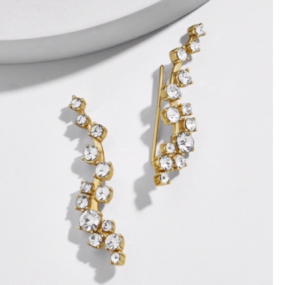 NEW Baublebar Farah Rhinestone Ear Crawler Earrings - Picture 2 of 4